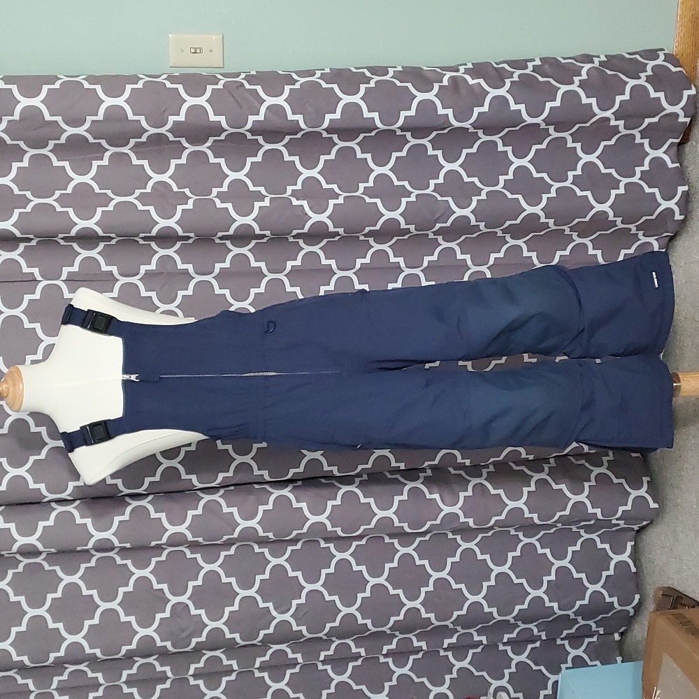 Lands' End Kids Squall Waterproof Insulated Iron Knee Snow Bibs - Size 8